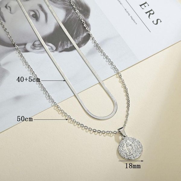 ladies stackable double layer independent necklace simple, all-match internet trendy clavicle chain chains, Silver
ladies stackable double layer independent necklace simple, all-match internet trendy clavicle chain chains, Silver