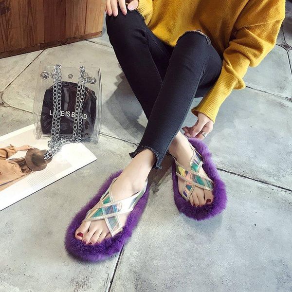 summer fashion wild wear flat hong kong style fur hair cool shoes women sandals, Black
summer fashion wild wear flat hong kong style fur hair cool shoes women sandals, Black