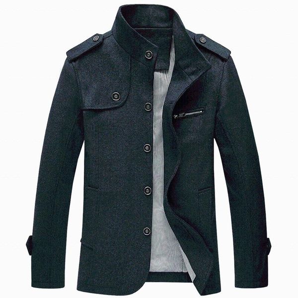 men's trench coats wear coat mid-length stand-collar korean-style casual woolen, Tan;black
men's trench coats wear coat mid-length stand-collar korean-style casual woolen, Tan;black