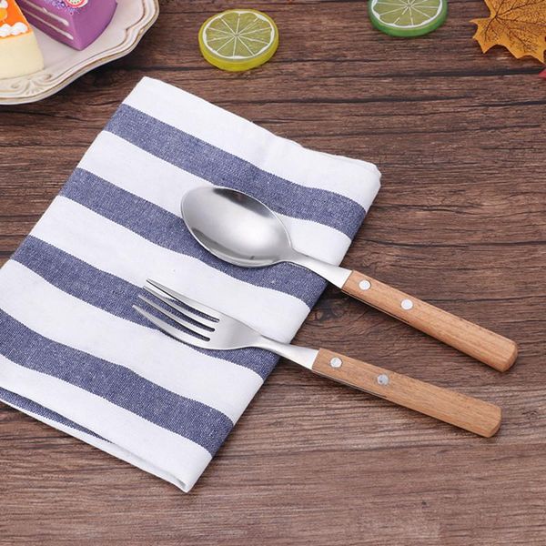 dinnerware sets wooden handle stainless steel knife fork tableware european western cutlery set of spoons and forks
dinnerware sets wooden handle stainless steel knife fork tableware european western cutlery set of spoons and forks