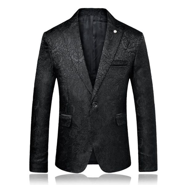 men's suits & blazers fashion suit jacket casual long-sleeved rose print solid color slim, White;black
men's suits & blazers fashion suit jacket casual long-sleeved rose print solid color slim, White;black