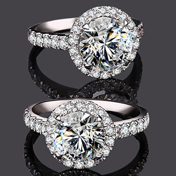 white gold 10 moissanite diamond ring women round crown luxury wedding party engagement anniversary ct d color cluster rings, Golden;silver
white gold 10 moissanite diamond ring women round crown luxury wedding party engagement anniversary ct d color cluster rings, Golden;silver