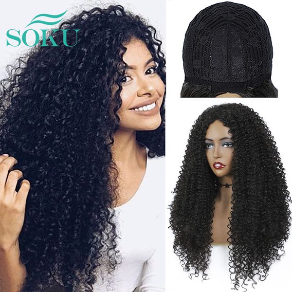 fluffy afro synthetic kinky curly wig natural dark blown color hair soku machine made wig loose wave wigs for black women
fluffy afro synthetic kinky curly wig natural dark blown color hair soku machine made wig loose wave wigs for black women