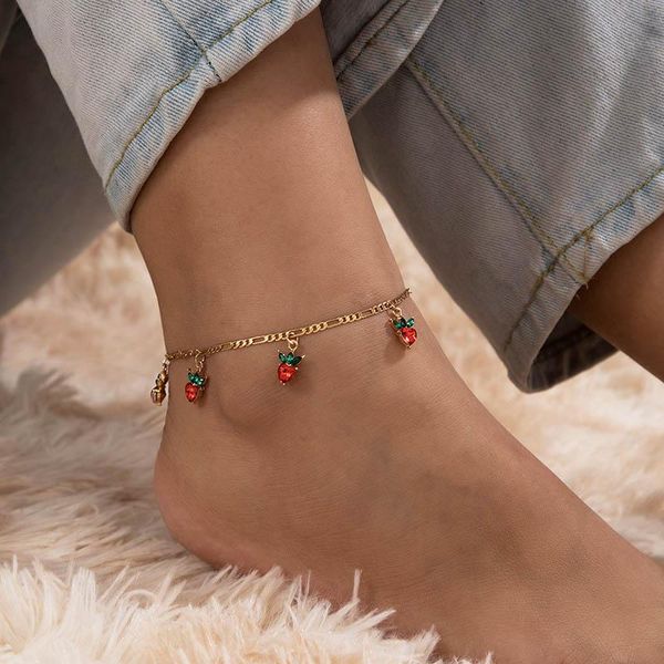anklets cute elegant rhinestone crystal fruit cherry charm for women simple temperament geometric chain ankle foot jewelry gift, Red;blue
anklets cute elegant rhinestone crystal fruit cherry charm for women simple temperament geometric chain ankle foot jewelry gift, Red;blue
