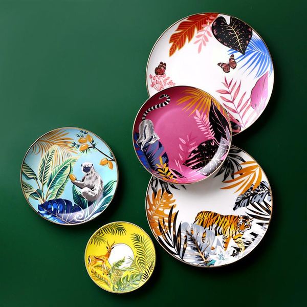 dishes & plates style forest animal tiger pattern tableware ceramics dinner bone china porcelain plate with golden edge western dish
dishes & plates style forest animal tiger pattern tableware ceramics dinner bone china porcelain plate with golden edge western dish