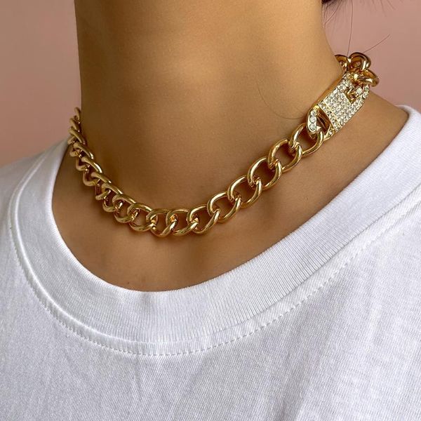 chains 11mm gold silver color metal cuban chain necklace for women rhinestone curb link choker necklaces men punk jewelry
chains 11mm gold silver color metal cuban chain necklace for women rhinestone curb link choker necklaces men punk jewelry