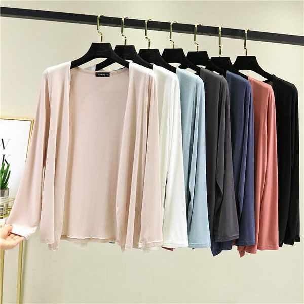 women's jackets modal beach long sleeve cardigan sunscreen coat jacket women summer thin shawl shirt solid casual loose blouse top, Black;brown
women's jackets modal beach long sleeve cardigan sunscreen coat jacket women summer thin shawl shirt solid casual loose blouse top, Black;brown