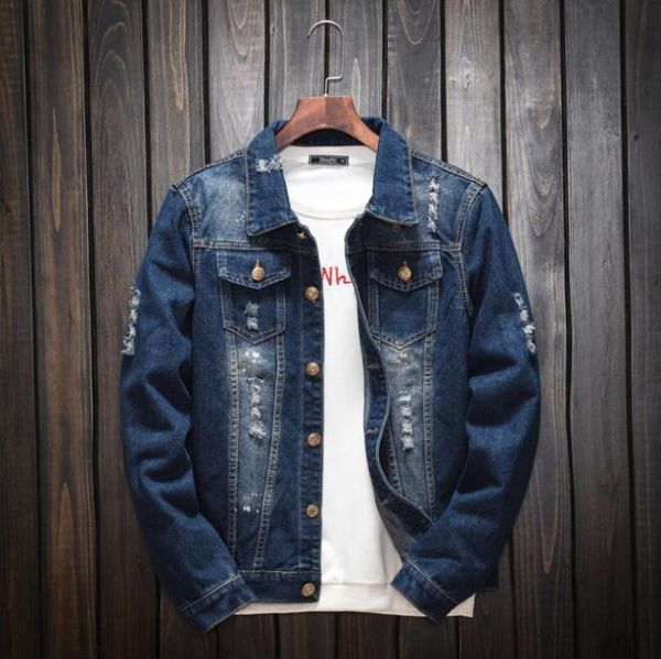 men's jackets men denim jacket autumn fashion washed ripped hole coat streetwear hip hop clothes male casual loose outerwear jean, Black;brown
men's jackets men denim jacket autumn fashion washed ripped hole coat streetwear hip hop clothes male casual loose outerwear jean, Black;brown