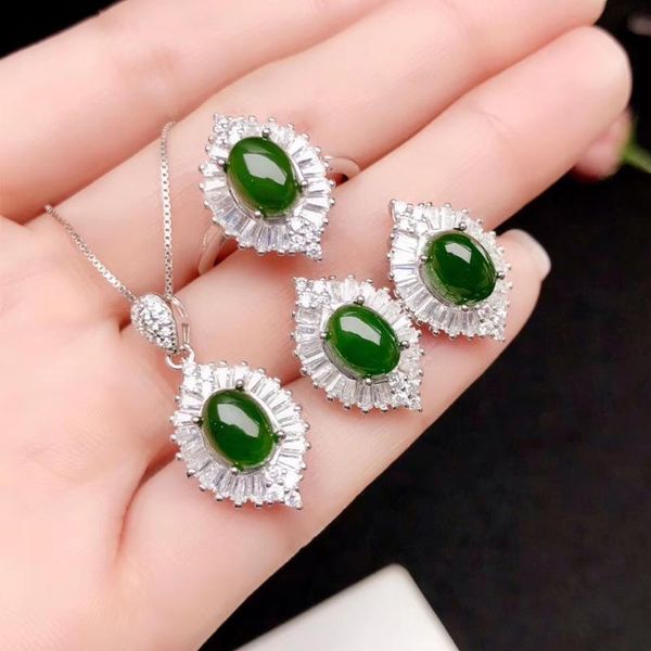 style jade ring and necklace stud earrings jewelry set real 925 silver for women natural birthday gift selling bracelet, &, Black
style jade ring and necklace stud earrings jewelry set real 925 silver for women natural birthday gift selling bracelet, &, Black