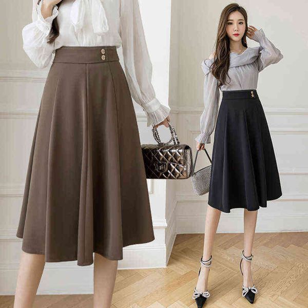 casual dresses high waist lady large swing 2022 autumn medium length skirt, Black;gray
casual dresses high waist lady large swing 2022 autumn medium length skirt, Black;gray