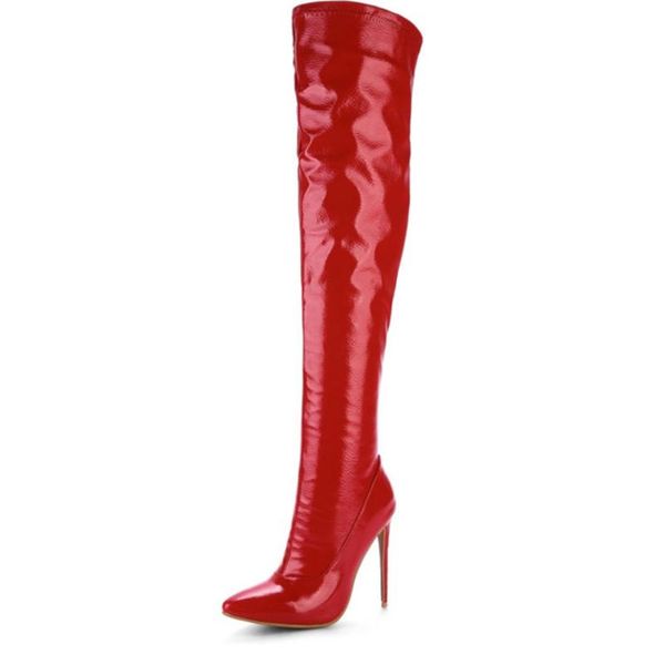 boots plus size pointed toe women's high-heeled patent leather over the knee 2021 autumn and winter, Black
boots plus size pointed toe women's high-heeled patent leather over the knee 2021 autumn and winter, Black