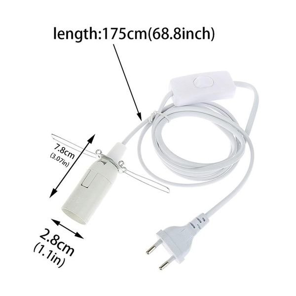 lamp holders & bases e14 eu plug with switch wire for pendant led bulb hanglamp suspension socket holder 1.8m power cord cable
lamp holders & bases e14 eu plug with switch wire for pendant led bulb hanglamp suspension socket holder 1.8m power cord cable