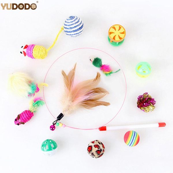 12pieces pet cat toys set funny mouse sisal balls gift value feather sets for small supplies
12pieces pet cat toys set funny mouse sisal balls gift value feather sets for small supplies