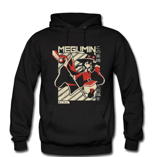 men's hoodies & sweatshirts megumin konosuba kono subarashii winter cotton warm cartoon long sleeve hooded sweatshirt for men, Black
men's hoodies & sweatshirts megumin konosuba kono subarashii winter cotton warm cartoon long sleeve hooded sweatshirt for men, Black