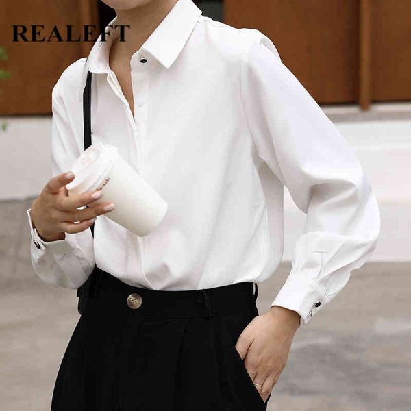 ol style formal white women's blouse button long sleeve turn-down collar loose shirts korean spring summer 210428
ol style formal white women's blouse button long sleeve turn-down collar loose shirts korean spring summer 210428