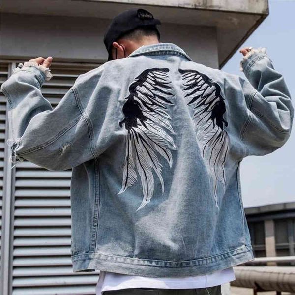 men's jackets new men/women hole jeans coat embroidery wing denim jacket male autumn clothes hip hop high street outwear chaquetas, Black;brown
men's jackets new men/women hole jeans coat embroidery wing denim jacket male autumn clothes hip hop high street outwear chaquetas, Black;brown