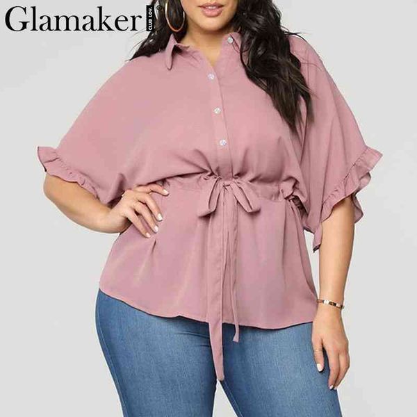 glamaker casual blouse shirt plus size shirt women ol work elegant blouse spring fashion drawstring botton 3xl blouse shirt 210414, White
glamaker casual blouse shirt plus size shirt women ol work elegant blouse spring fashion drawstring botton 3xl blouse shirt 210414, White