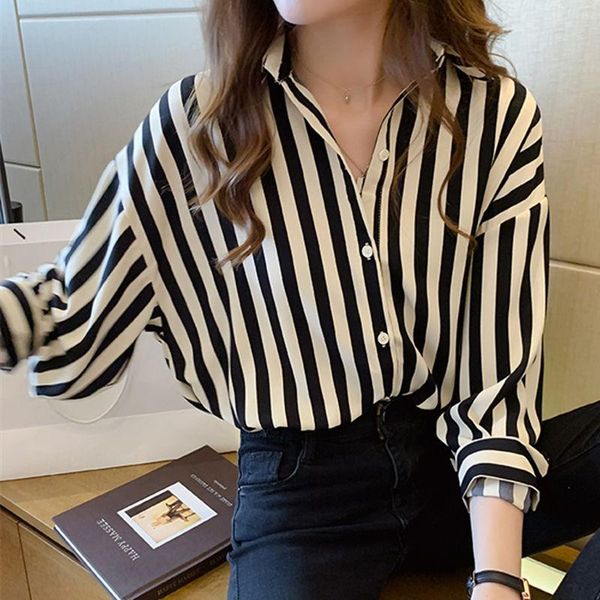 women's blouses & shirts long sleeve stripped women blouse lapel office ladies button casual shirt plus size blusas, White
women's blouses & shirts long sleeve stripped women blouse lapel office ladies button casual shirt plus size blusas, White
