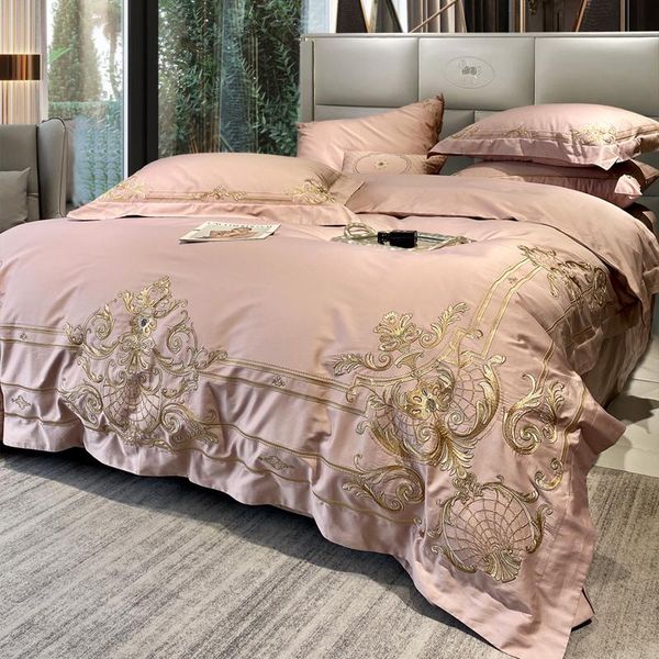 bedding sets light luxury high-end cotton embroidery four-piece set simple wind quilt cover sheets bed linen
bedding sets light luxury high-end cotton embroidery four-piece set simple wind quilt cover sheets bed linen