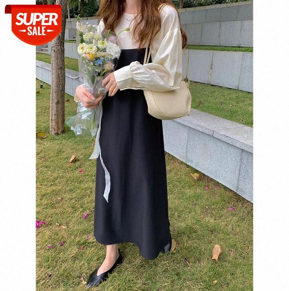 tg sling dress women gentle wind ins solid color loose casual long skirt 13361 #sc9n, Black;gray
tg sling dress women gentle wind ins solid color loose casual long skirt 13361 #sc9n, Black;gray