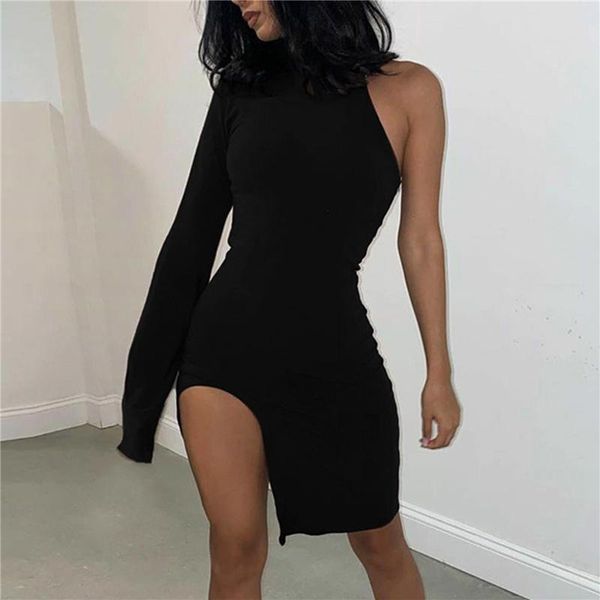 casual dresses solid side split dress autumn fashion skinny clubwear mini one shoulder long sleeve women bodycon party, Black;gray
casual dresses solid side split dress autumn fashion skinny clubwear mini one shoulder long sleeve women bodycon party, Black;gray