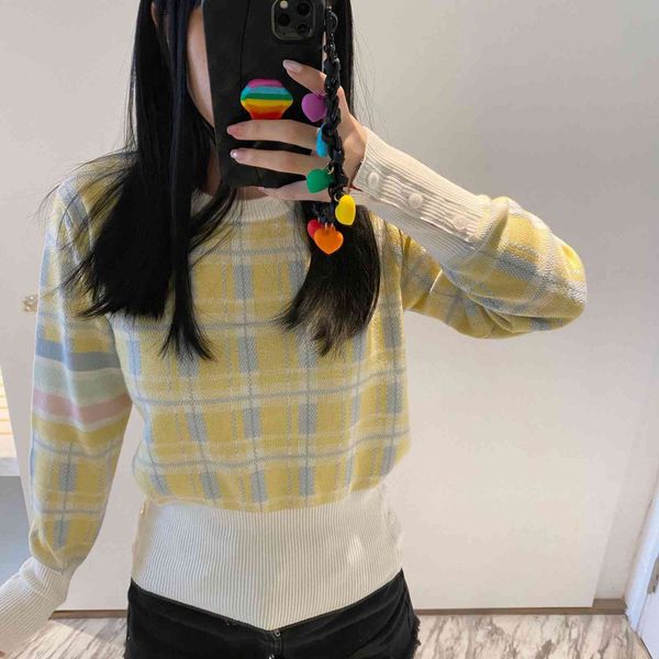 2021 early autumn new tb style color four bar stripe sweater women's round neck casual check pullover, White;black
2021 early autumn new tb style color four bar stripe sweater women's round neck casual check pullover, White;black