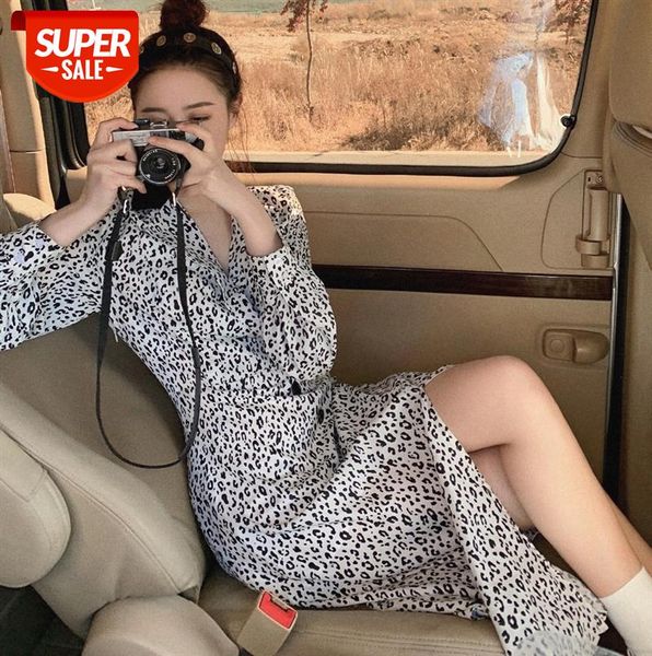 split v-neck waist slimming casual long skirt age-reducing western style leopard print dress #yt5h, Black;gray
split v-neck waist slimming casual long skirt age-reducing western style leopard print dress #yt5h, Black;gray