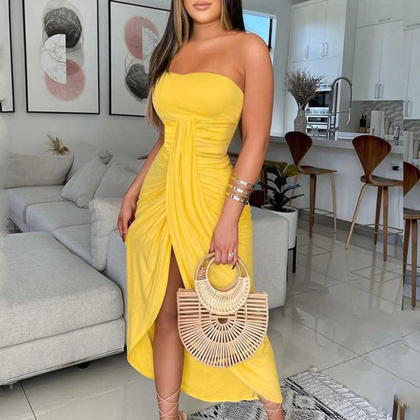 summer women elegant formal gown maxi dress female stylish long party dress robes high slit tube dress 210716, Black;gray
summer women elegant formal gown maxi dress female stylish long party dress robes high slit tube dress 210716, Black;gray