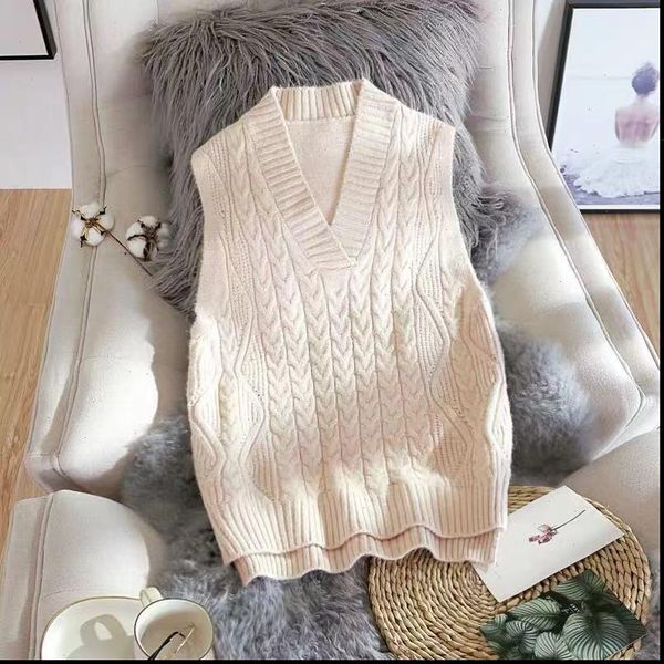 women womens sweaters autumn winter sleeveless knitted twist vest female casual loose sweater pullovers ladies v neck simple wild, White;black
women womens sweaters autumn winter sleeveless knitted twist vest female casual loose sweater pullovers ladies v neck simple wild, White;black