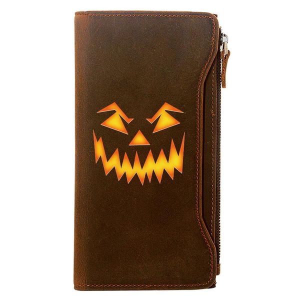 wallets halloween pumpkin design holder package genuine leather zipper wallet men long clutch purse gift, Red;black
wallets halloween pumpkin design holder package genuine leather zipper wallet men long clutch purse gift, Red;black
