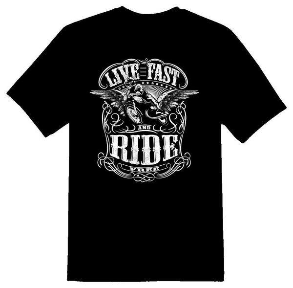 live fast ride black or white tee, White;black
live fast ride black or white tee, White;black