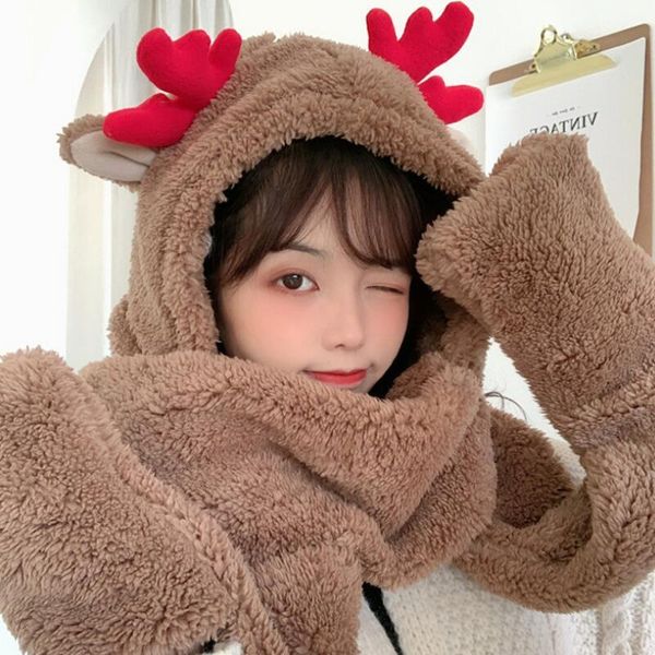beanie/skull caps winter warm men women girls antlers hoodie hat scarf mitten gloves set soft plush thick for christmas party cosplay #1, Blue;gray
beanie/skull caps winter warm men women girls antlers hoodie hat scarf mitten gloves set soft plush thick for christmas party cosplay #1, Blue;gray