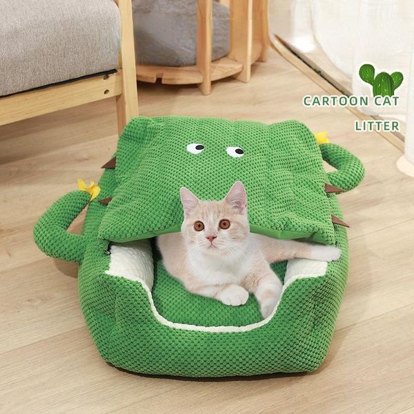 cat beds & furniture half-closed pet bed house cactus sleeping bag soft sofa winter warm kitten mat for cats and dogs supplies
cat beds & furniture half-closed pet bed house cactus sleeping bag soft sofa winter warm kitten mat for cats and dogs supplies