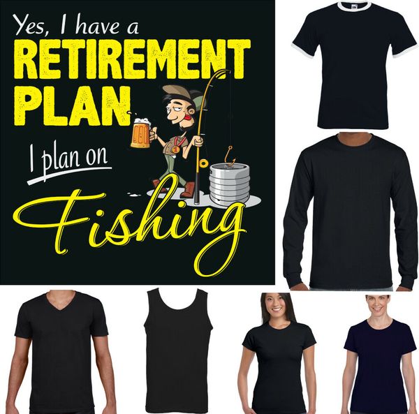 fishing t-shirt mens funny fisherman angling angler retirement plan fish sea rod, White;black
fishing t-shirt mens funny fisherman angling angler retirement plan fish sea rod, White;black
