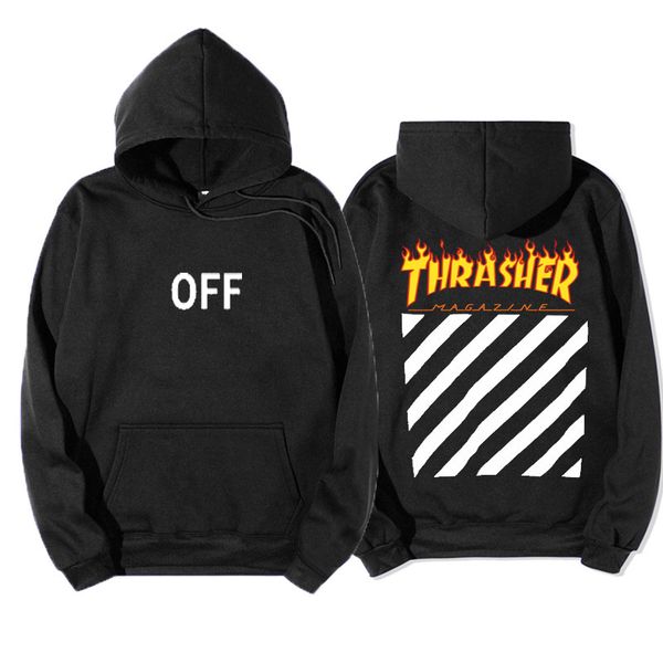 fashion fleece plush flame printed hooded hoodies long sleeve sweater men's brand coat, Black
fashion fleece plush flame printed hooded hoodies long sleeve sweater men's brand coat, Black