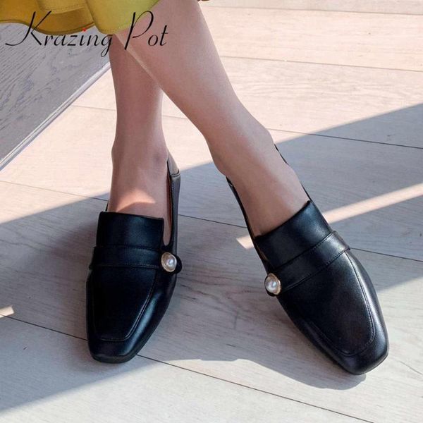 dress shoes krazing pot solid genuine leather square toe med heels pearl european style deep mouth slip on beauty lady daily wear pumps l70, Black
dress shoes krazing pot solid genuine leather square toe med heels pearl european style deep mouth slip on beauty lady daily wear pumps l70, Black