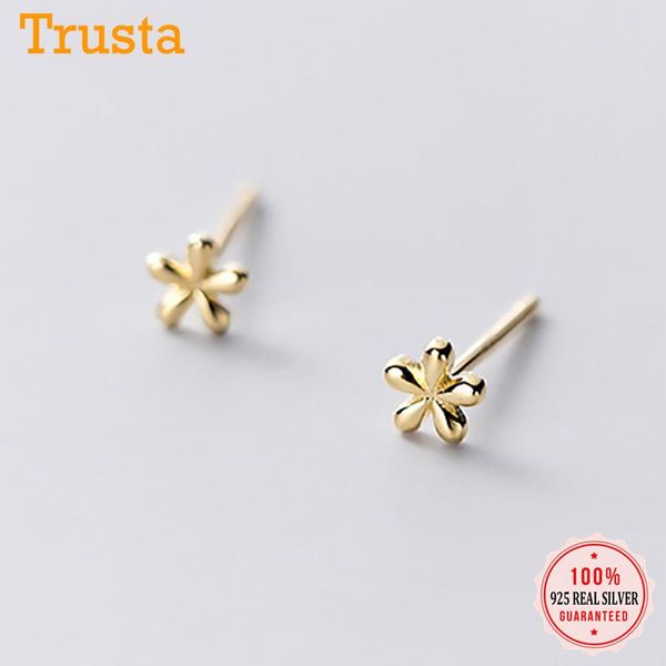 trustdavis real sweet 925 sterling silver mini flower charm stud earrings for women korean jewelry accessory party gift da1377, Golden;silver
trustdavis real sweet 925 sterling silver mini flower charm stud earrings for women korean jewelry accessory party gift da1377, Golden;silver