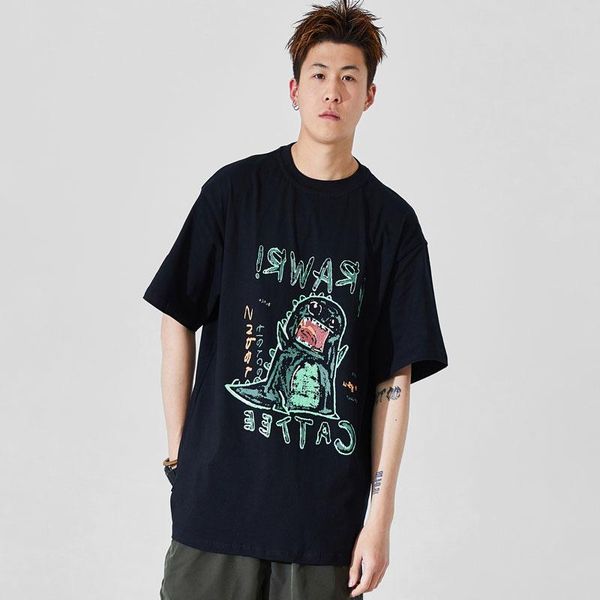 men's t-shirts thrc tide brand short-sleeved t-shirt summer printing ins half-sleeve clothes loose casual cotton shirt, White;black
men's t-shirts thrc tide brand short-sleeved t-shirt summer printing ins half-sleeve clothes loose casual cotton shirt, White;black