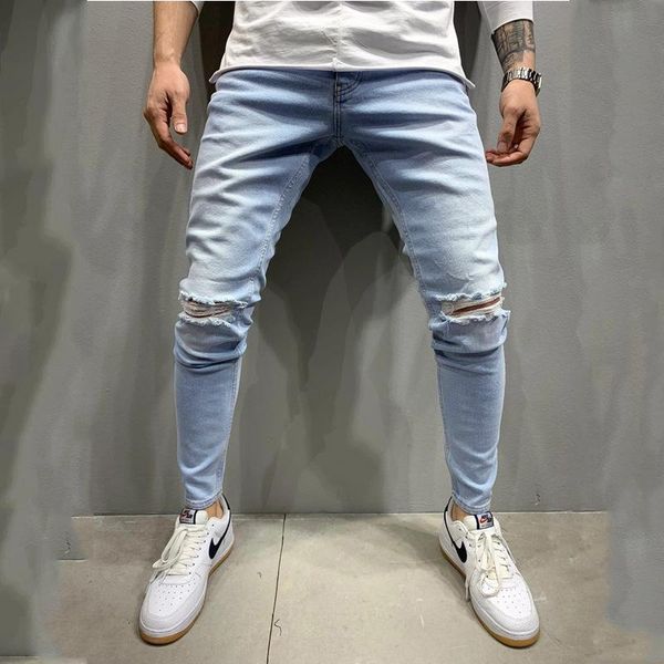 men's jeans eight colors plus size 28-40 ripped hole slim stretch youth streetwear motorcycle male denim pants, Blue
men's jeans eight colors plus size 28-40 ripped hole slim stretch youth streetwear motorcycle male denim pants, Blue