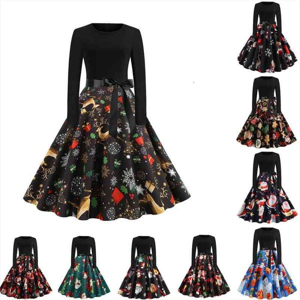 vintage women christmas dress elegant black winter dresses snowflakes print long sleeve pinup robe rave xmas party vestidos, Black;gray
vintage women christmas dress elegant black winter dresses snowflakes print long sleeve pinup robe rave xmas party vestidos, Black;gray