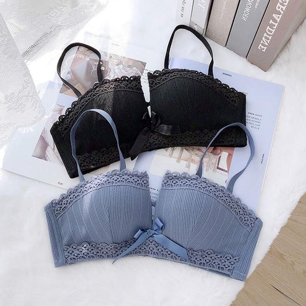 bras sets roseheart women fashion blue trim ruffle bra set bralette wireless panties half cup underwear lingerie japanese, Red;black
bras sets roseheart women fashion blue trim ruffle bra set bralette wireless panties half cup underwear lingerie japanese, Red;black