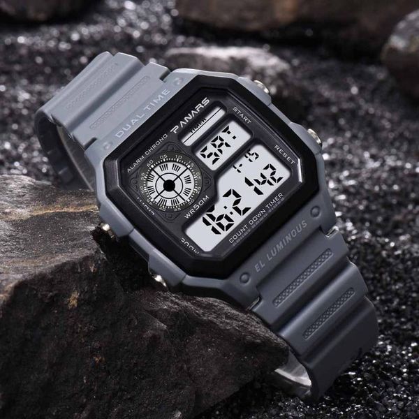 waterproof dual time personality men's multi function led electronic watch business relogio masculino #10 wristwatches, Slivery;brown
waterproof dual time personality men's multi function led electronic watch business relogio masculino #10 wristwatches, Slivery;brown