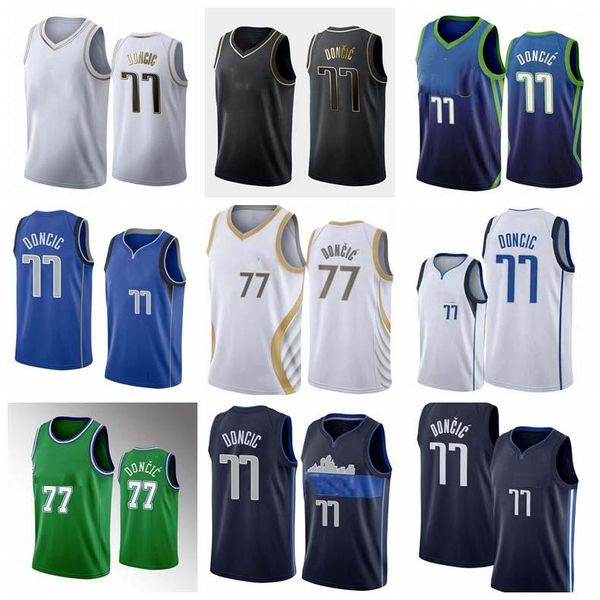2021 basketball jerseys luka doncic doncic swingmen key players jersey, Black;red