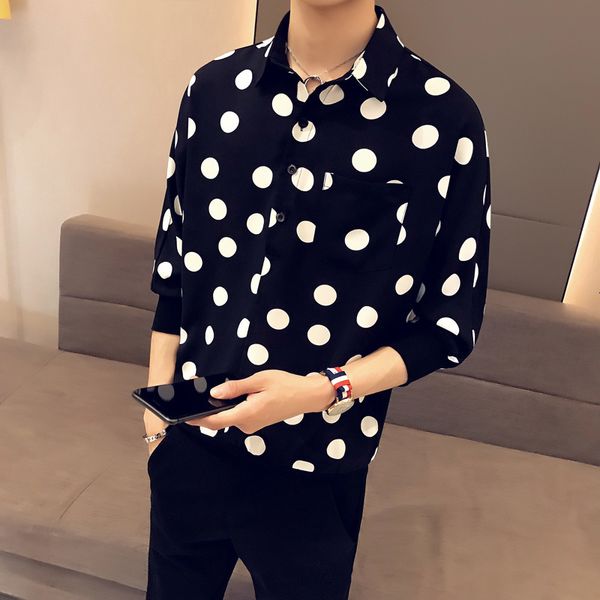 men's casual shirts summer point printing male fashion trend short sleeve khaki/white/black color cotton clothes -2xl wt5y
men's casual shirts summer point printing male fashion trend short sleeve khaki/white/black color cotton clothes -2xl wt5y