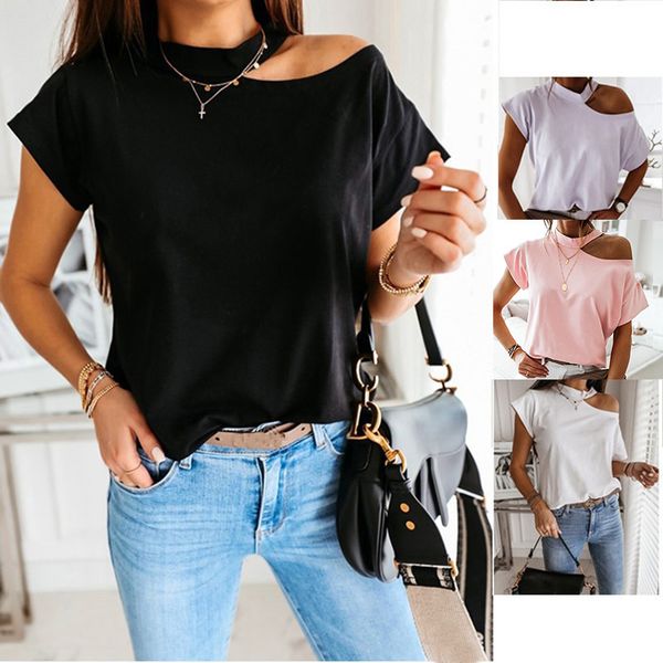 off shoulder black white women t shirts summer short sleeve casual loose pink ladies streetwear t shirt 210421
off shoulder black white women t shirts summer short sleeve casual loose pink ladies streetwear t shirt 210421