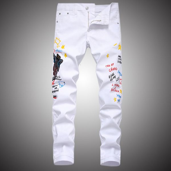 men's jeans white skinny men streetwear casual denim pants print stretch slim fit trousers fashion clothes bp062 0vfe, Blue
men's jeans white skinny men streetwear casual denim pants print stretch slim fit trousers fashion clothes bp062 0vfe, Blue