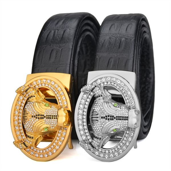 high grade diamond inlaid cow head leather belt gold automatic buckle business leisure crocodile new, Black;brown
high grade diamond inlaid cow head leather belt gold automatic buckle business leisure crocodile new, Black;brown
