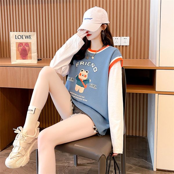 cute pullover vt female 2021 autumn winter korean loose student sweater vt top, Black;white
cute pullover vt female 2021 autumn winter korean loose student sweater vt top, Black;white