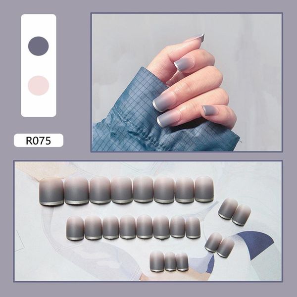 false nails fake nail patches frosted haze blue gradient wearing finished manicure french 24 pieces thrk889, Red;gold
false nails fake nail patches frosted haze blue gradient wearing finished manicure french 24 pieces thrk889, Red;gold