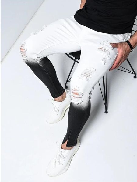 jeans men ripped skinny jeans pencil pants motorcycle white gradient ramp casual trousers clothing fashion denim jogger pants, Blue
jeans men ripped skinny jeans pencil pants motorcycle white gradient ramp casual trousers clothing fashion denim jogger pants, Blue